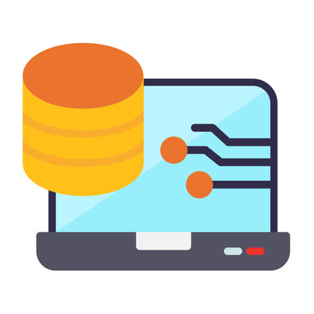 Big Data Flat Iconのイラスト素材