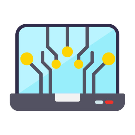 Laptop Flat Iconのイラスト素材