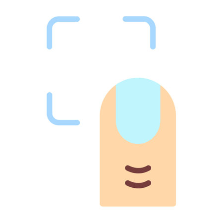 Touch Id Flat Iconのイラスト素材