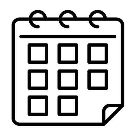 Calendar Line Iconのイラスト素材