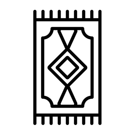 Rug Line Iconのイラスト素材