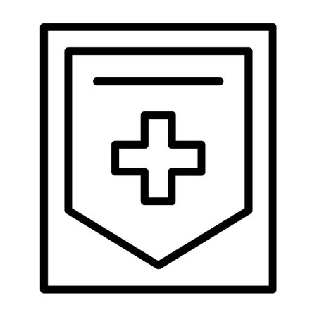 Shield Line Iconのイラスト素材