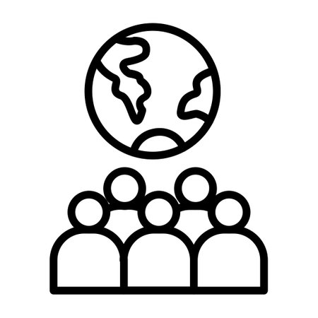 Over population Line Iconのイラスト素材