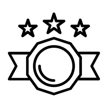 Top Rated Line Iconのイラスト素材