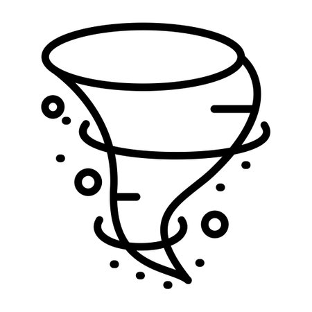 Hurricane Line Iconのイラスト素材