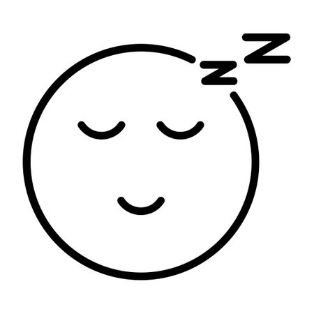 Sleepy Line Iconのイラスト素材