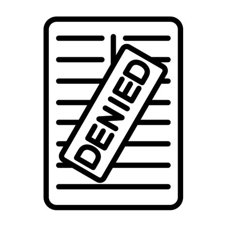 Denied Line Iconのイラスト素材