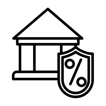 Bank Line Iconのイラスト素材
