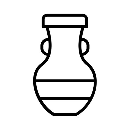 Vase Vector Line Iconのイラスト素材