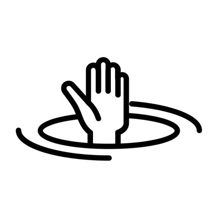 Drowning Iconのイラスト素材