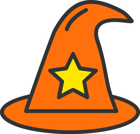Witch Hat Vector Icon Designのイラスト素材