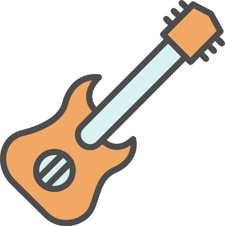 Guitar Vector Icon Designのイラスト素材