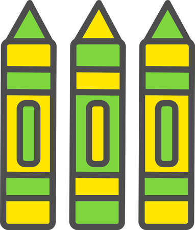 Crayons Vector Icon Designのイラスト素材