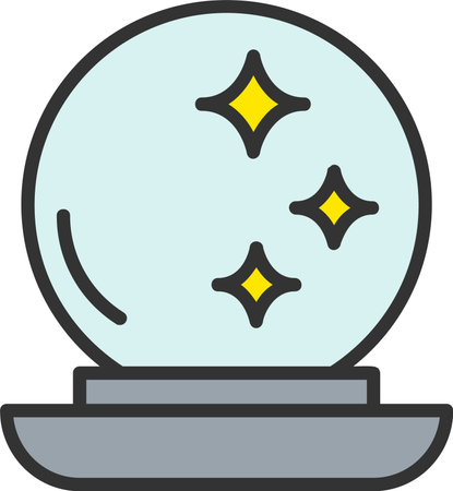 Magic Ball Vector Icon Designのイラスト素材