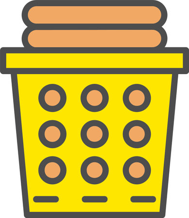 Laundry Basket Vector Icon Designのイラスト素材