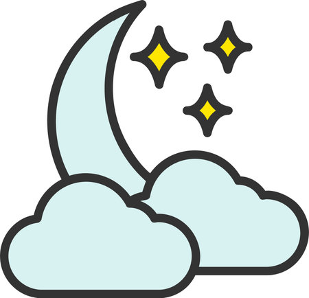 Night Vector Icon Designのイラスト素材