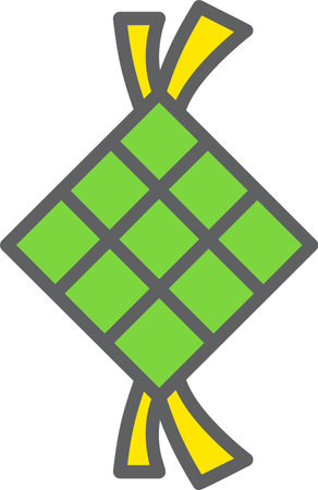 Ketupat Vector Icon Designのイラスト素材