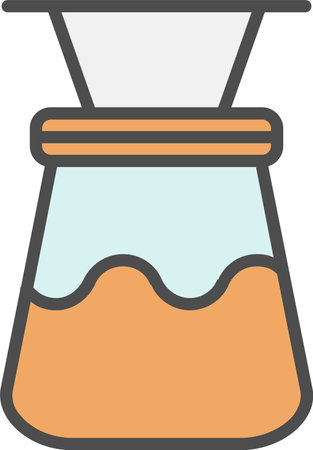 Coffee Filter Vector Icon Designのイラスト素材