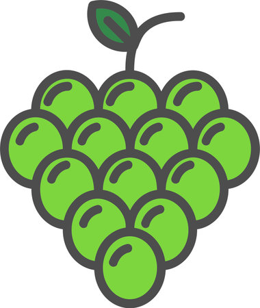 Grapes Vector Icon Designのイラスト素材