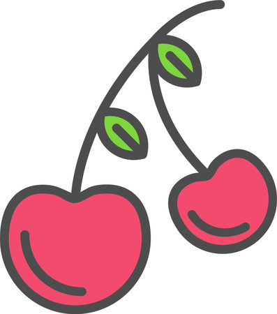 Cherry Vector Icon Design