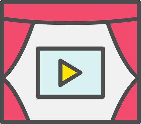 Cinema Vector Icon Designのイラスト素材
