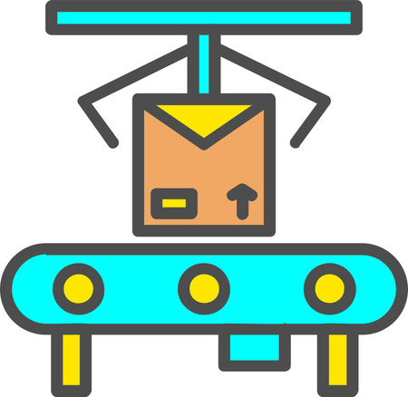 Conveyor Belt Vector Line Vector Icon Designのイラスト素材