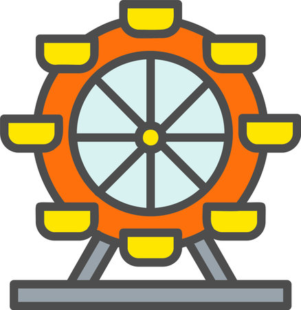 Ferris Wheel Vector Icon Designのイラスト素材