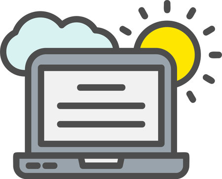 Digital Nomad Vector Icon Designのイラスト素材