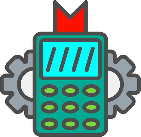 Pos Terminal Vector Icon Designのイラスト素材