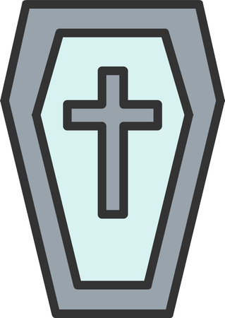 Coffin Vector Icon Designのイラスト素材