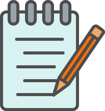 Note Vector Icon Designのイラスト素材