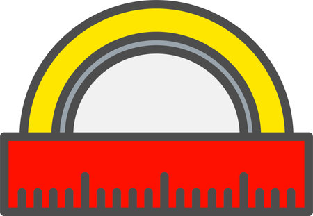Protractor Vector Icon Designのイラスト素材