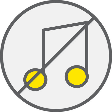No Music Vector Icon Designのイラスト素材