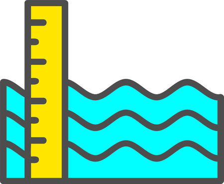 Sea level Vector Icon Designのイラスト素材