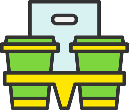 Coffee Holder Vector Icon Designのイラスト素材