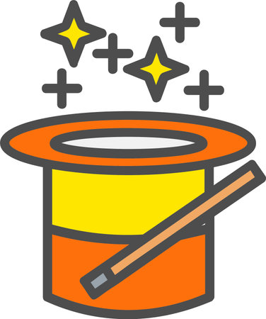 Magic Hat Vector Icon Designのイラスト素材