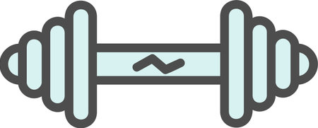Barbell Vector Icon Designのイラスト素材