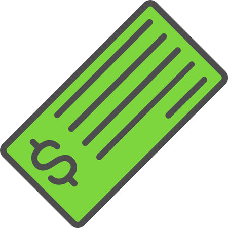 Cheque Vector Icon Design
