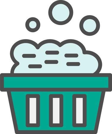Washing Basket Vector Icon Designのイラスト素材
