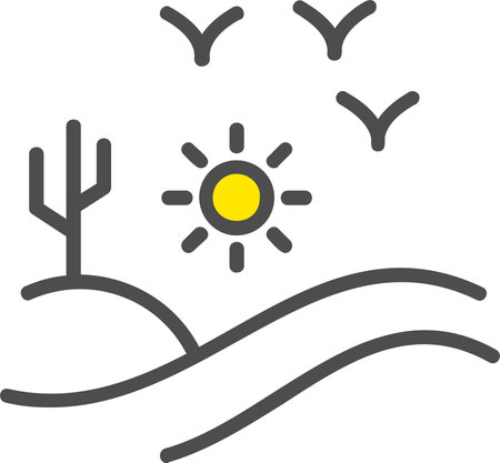 Desert Vector Icon Designのイラスト素材