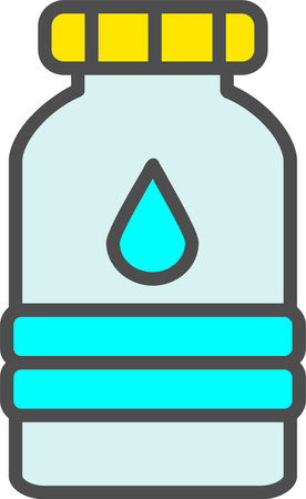 Water Bottle Vector Icon Designのイラスト素材