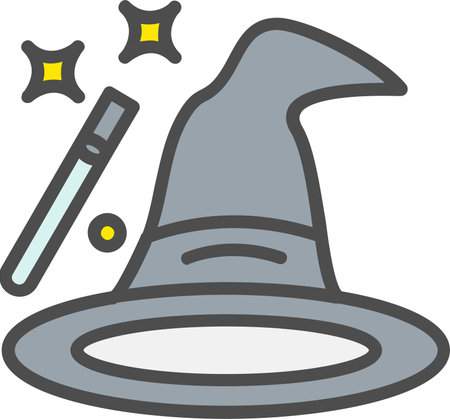 Wizard Hat Vector Icon Designのイラスト素材
