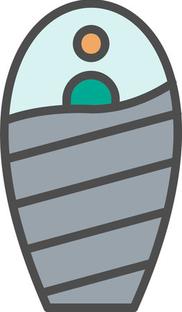 Sleeping Bag Vector Icon Designのイラスト素材