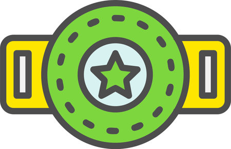 Champion Belt Vector Icon Designのイラスト素材
