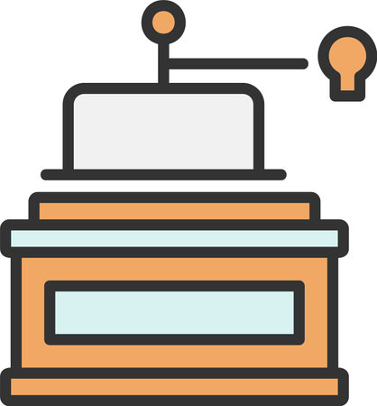 Coffee Mill Vector Icon Designのイラスト素材