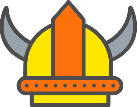 Viking Helmet Vector Icon Designのイラスト素材
