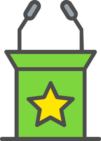Tribune Vector Icon Designのイラスト素材