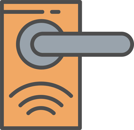 Smart Door Vector Icon Designのイラスト素材