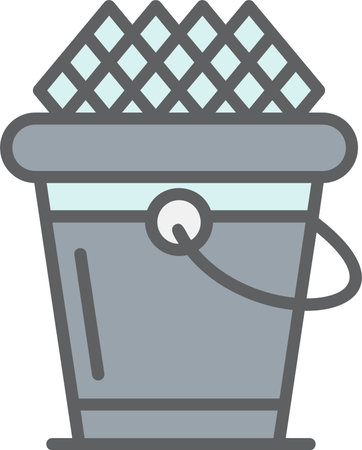Ice Bucket Vector Icon Designのイラスト素材