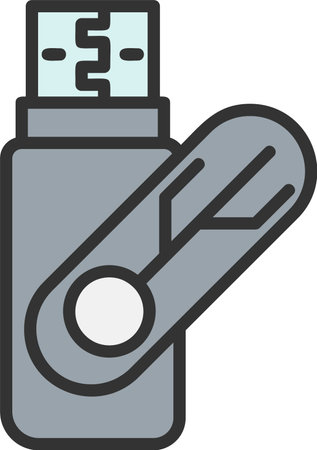Usb Stick Vector Icon Designのイラスト素材